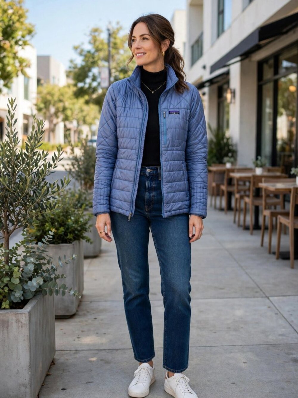 Patagonia Radalie Jacket Dusty Blue Quilted Insulated L